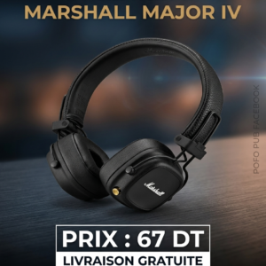 Casque MARSHALL MAJOR IV BT Tunisie - 67 DT - Hermy Electro