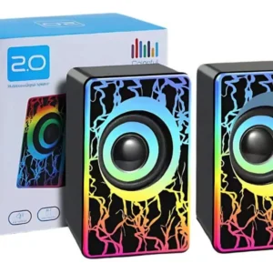 Parlantes Para Pc Doble Show Led Potencia 3w X2 Altavoces Negro - Hermy Electro Tunisie Parlantes Para Pc Doble Show Led Potencia 3w X2 Altavoces Negro