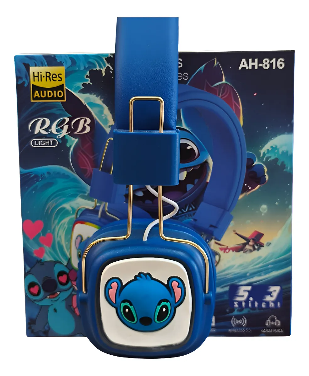 Wireless Headphone Stich Auriculares Niño Kids Azul Audio Azul - Hermy Electro Tunisie Wireless Headphone Stich Auriculares Niño Kids Azul Audio Azul