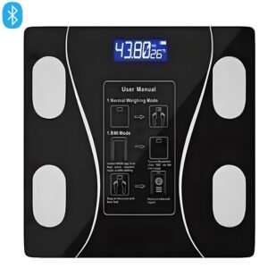 Pèse Personne Impédancemètre Connectée 180Kg Noir - Hermy Electro Tunisie Pèse Personne Impédancemètre Connectée 180Kg Noir