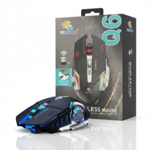 Souris sans Fil / Bluetooth Rechargeable Q6 RGB - Noir