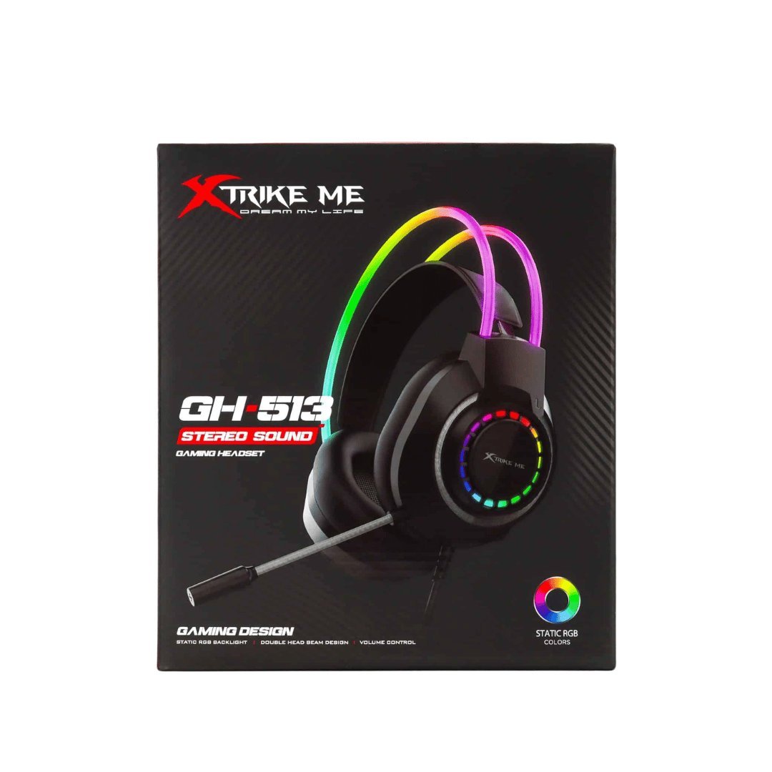 Casque Gaming XTRIKE ME GH-513 - Son Stéréo & Rétroéclairage RGB Tunisie - 89 DT - Hermy Electro