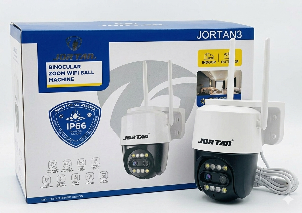 Caméra de Surveillance JORTAN3 Zoom Binoculaire WiFi et Vision Nocturne Couleur IP66 Tunisie - 219 DT - Hermy Electro