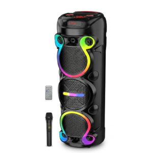 Enceinte Bluetooth Nomade Ultra-Puissante RGB – Pack Karaoké avec Microphone Sans Fil Tunisie - 299 DT - Hermy Electro